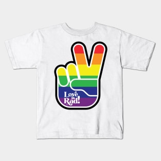 Love is Rad! | Peace Sign Kids T-Shirt